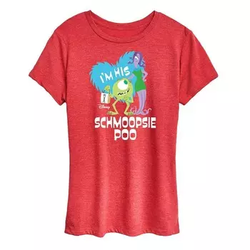 Женская футболка с рисунком Schmoopsie Poo Disney/Pixar's Monsters Inc. Licensed Character, цвет Heather Red