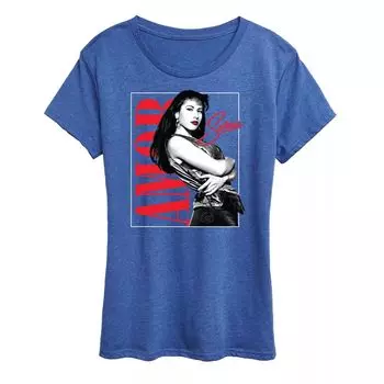 Женская футболка с рисунком Selena Quintanilla Amor Licensed Character, синий