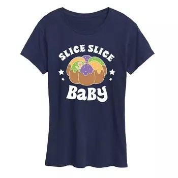 Женская футболка с рисунком Slice Slice Baby Licensed Character, темно-синий