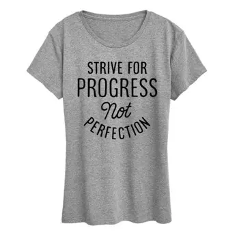 Женская футболка с рисунком Strive For Progress Licensed Character, цвет Heather Gray