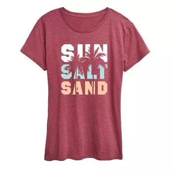 Женская футболка с рисунком Sun Salt Sand Licensed Character, красный
