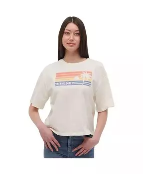 Женская футболка с рисунком Sunset Bray Bench DNA, белый