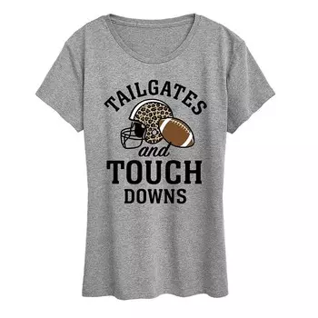 Женская футболка с рисунком Tailgates Touchdowns Licensed Character, цвет Heather Gray