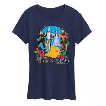 Женская футболка с рисунком «Волшебник страны Оз», желтая Brick Road Licensed Character, темно-синий