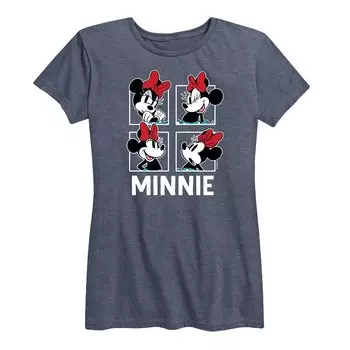 Женская футболка с рисунком в сетку Disney's Minnie Mouse, цвет Heather Blue