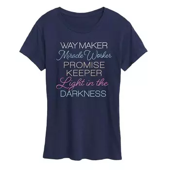 Женская футболка с рисунком Way Maker Licensed Character, темно-синий