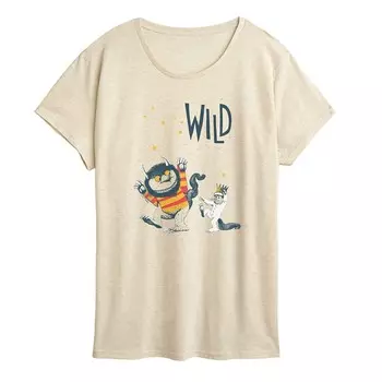 Женская футболка с рисунком «Where The Wild Things Are Wild One» Licensed Character, бежевый