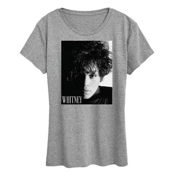 Женская футболка с рисунком Whitney Houston Box Licensed Character, цвет Heather Gray