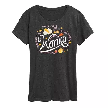 Женская футболка с рисунком Wonka Licensed Character, цвет Heather Charcoal