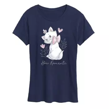 Женская футболка с романтическим рисунком Disney's The Aristocats, синий