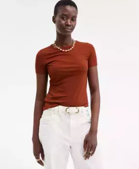 Женская футболка с рубчиками On 34th, коричневый