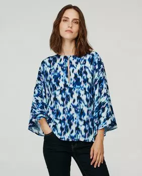 Женская футболка с рукавом 3/4 с принтом Object, синий