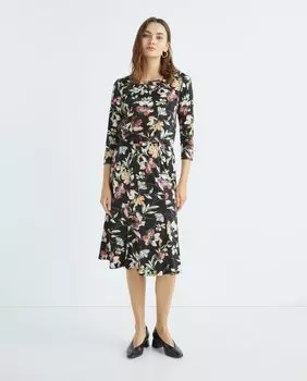 Женская футболка с рукавом 3/4 с принтом Zermatt, черный