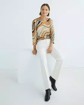 Женская футболка с рукавом 3/4 с принтом Zermatt, коричневый