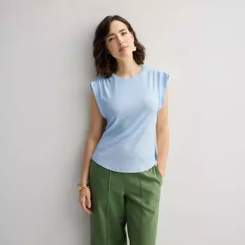 Женская футболка с рукавом долман и сборками Nine West, цвет stella peri