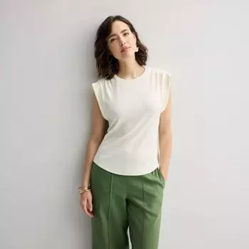 Женская футболка с рукавом долман и сборками Nine West, цвет daisy dew