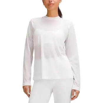 Женская футболка с сетчатым принтом «замочная скважина» Lululemon, белый/белый
