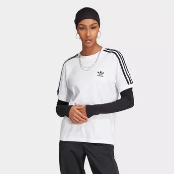 Женская футболка с тремя полосками Adidas Originals Adicolor Classics, белый
