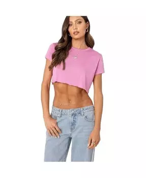 Женская футболка с укороченным топом Seville Edikted, розовый