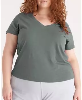 Женская футболка с v-образным вырезом большого размера The Standard Stitch