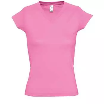 Женская футболка с v-образным вырезом и короткими рукавами Sols, розовый