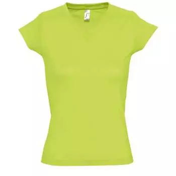 Женская футболка с v-образным вырезом и короткими рукавами Sols, зеленый