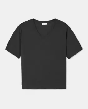 Женская футболка с V-образным вырезом и короткими рукавами Couchel, чёрный