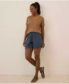 Женская футболка с V-образным вырезом из мягкого органического хлопка Softspun Pact, коричневый