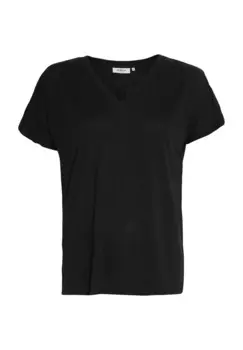 Женская футболка с V-образным вырезом MSCH COPENHAGEN, цвет Black M/L