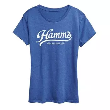 Женская футболка с винтажным лого Hamm's Licensed Character, синий