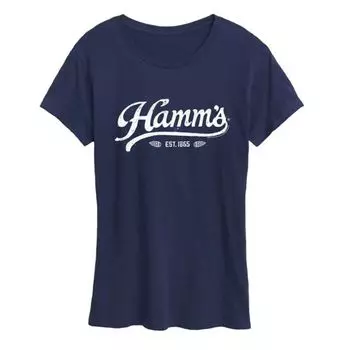 Женская футболка с винтажным лого Hamm's Licensed Character, синий
