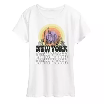 Женская футболка с винтажным рисунком New York Licensed Character, белый