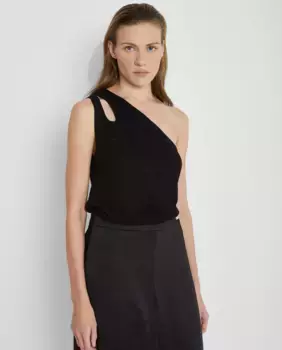 Женская футболка с вырезом на одно плечо Trucco, черный