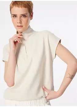 Женская футболка с высоким воротником Stone PALEY U.S. Polo Assn., серый