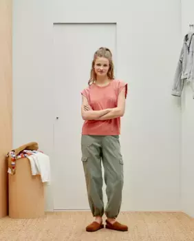 Женская футболка с заклепками без рукавов Green Coast, оранжевый