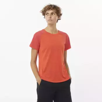 Женская футболка Salomon Outline, оранжевый
