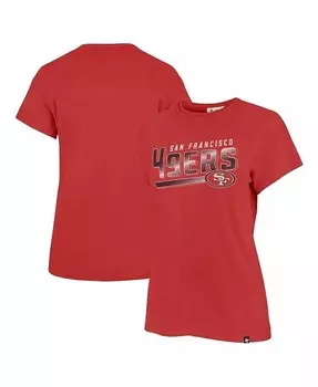 Женская футболка Scarlet с эффектом потертости San Francisco 49ers Pep Up Frankie '47 Brand, красный
