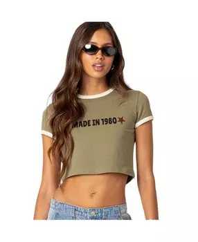 Женская футболка «Сделано в стиле 80-х» Edikted