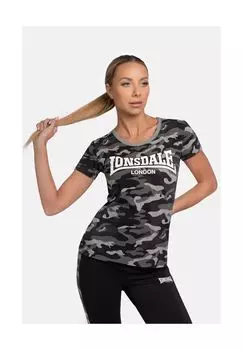 Женская футболка SETISCARTH LONSDALE, цвет Camo Grey