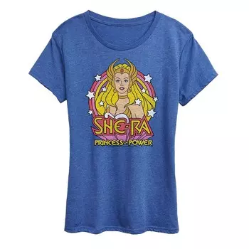 Женская футболка She-Ra со звездами и рисунком Licensed Character, цвет Heather Royal Blue