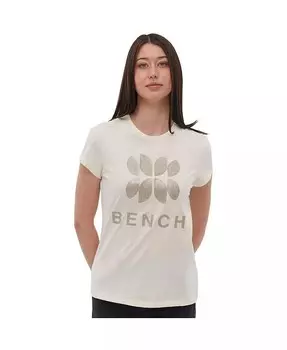 Женская футболка Shivani с рисунком на груди Bench DNA, белый