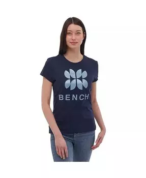 Женская футболка Shivani с рисунком на груди Bench DNA, синий