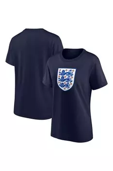 Женская футболка small 100% хлопок england essentials crest Fanatics, синий