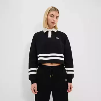 Женская футболка Sombra Укороченный топ для регби Ellesse, чёрный