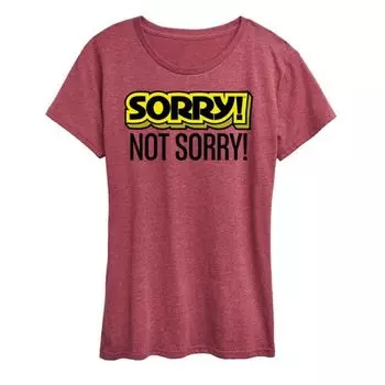 Женская футболка "Sorry not sorry" с принтом Hasbro, красный