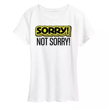 Женская футболка "Sorry not sorry" с принтом Hasbro, белый