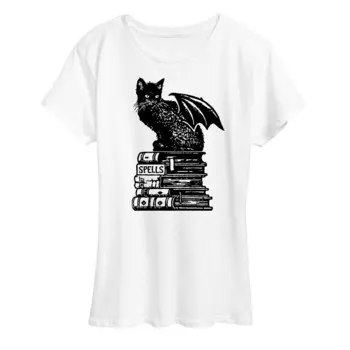 Женская футболка Spells Cat Halloween Licensed Character, белый