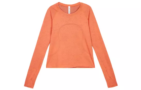 Женская футболка Swiftly Tech SS22 с рукавами реглан Lululemon, Orange