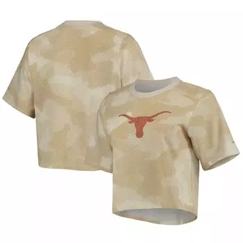 Женская футболка свободного кроя с камуфляжным принтом Columbia White/Tan Texas Longhorns Park