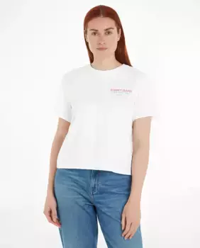 Женская футболка свободного кроя с короткими рукавами Tommy Jeans, белый